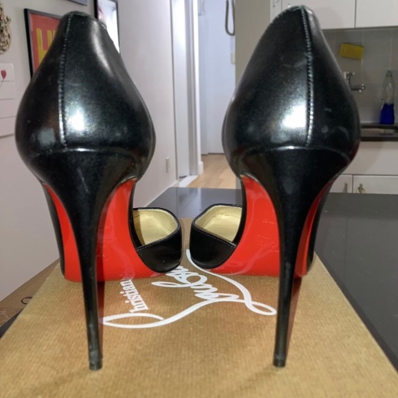 Christian Louboutin Shoes - Christian Louboutin Iriza 100 Nappa Shiny Black Stilleto Heels Size 41.5 / 11.5
